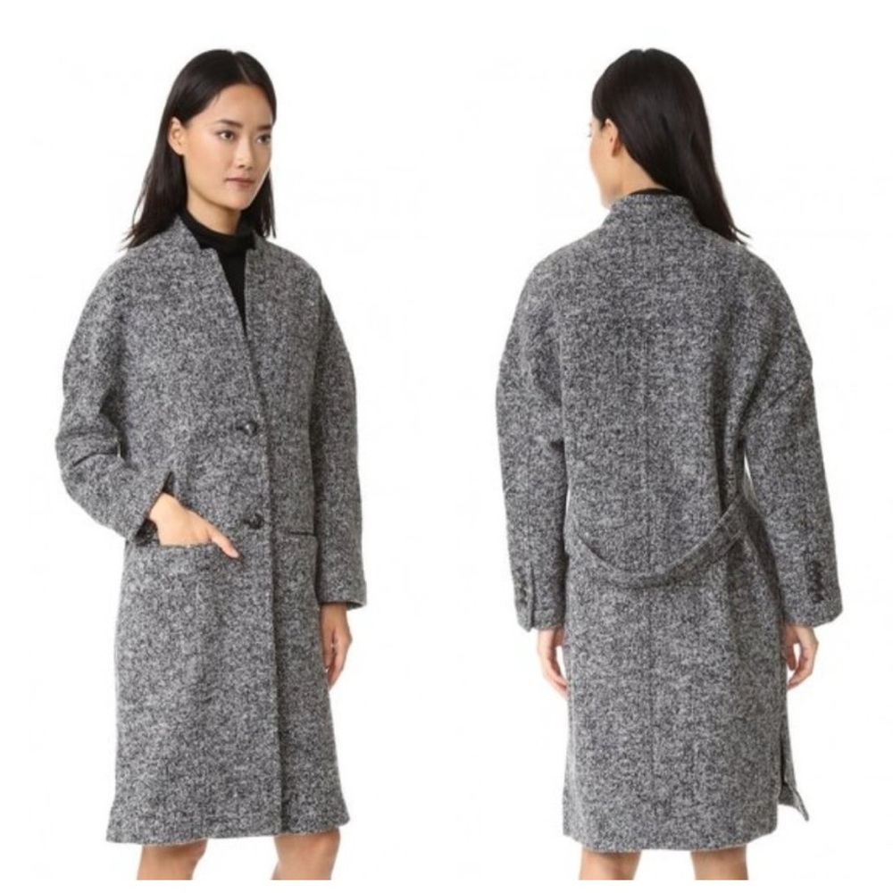 ATM Anthony Thomas Melillo Kimono Overcoat Heather Gray Women Size Small $795